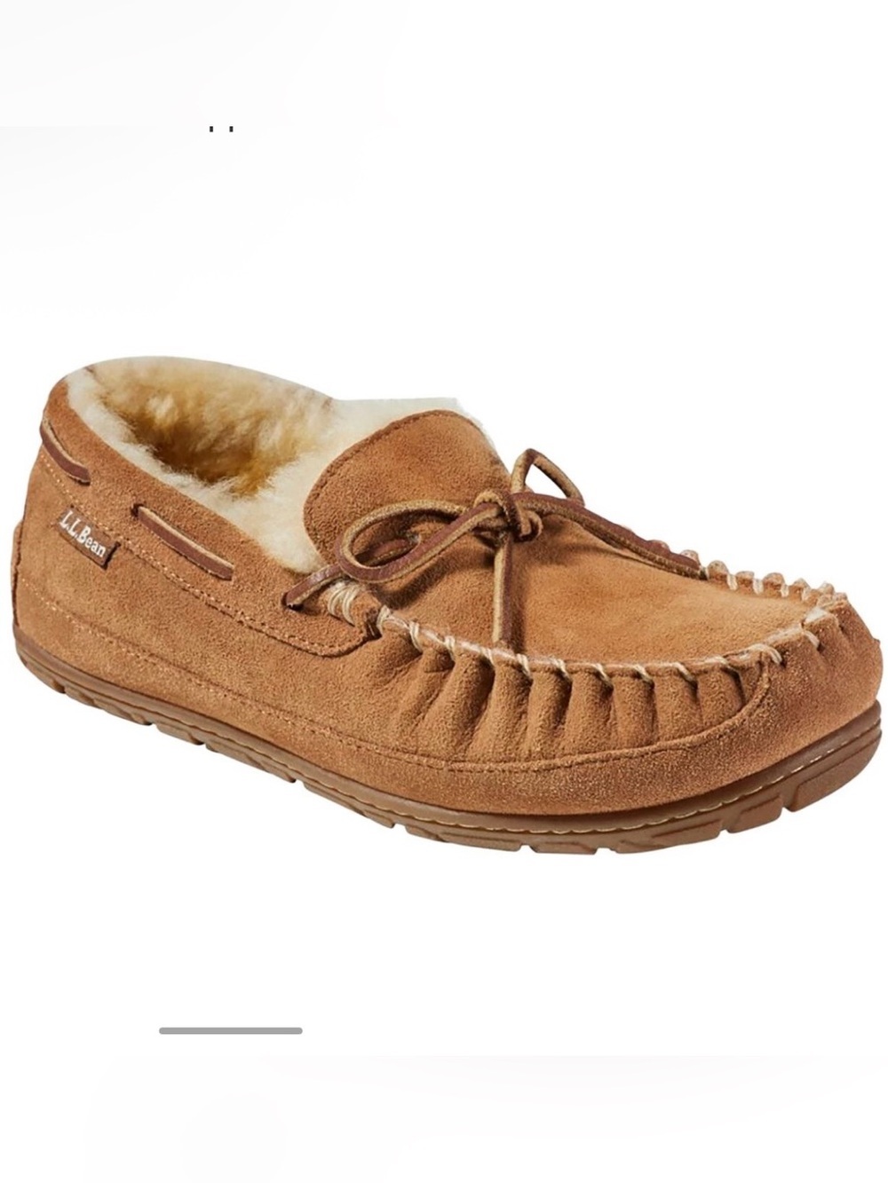 L.L. Bean Men's Suede Moccasin Slipper - Tan